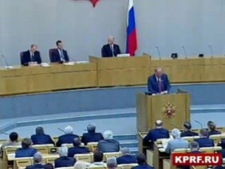 zyuganov's speech, which made putin warp